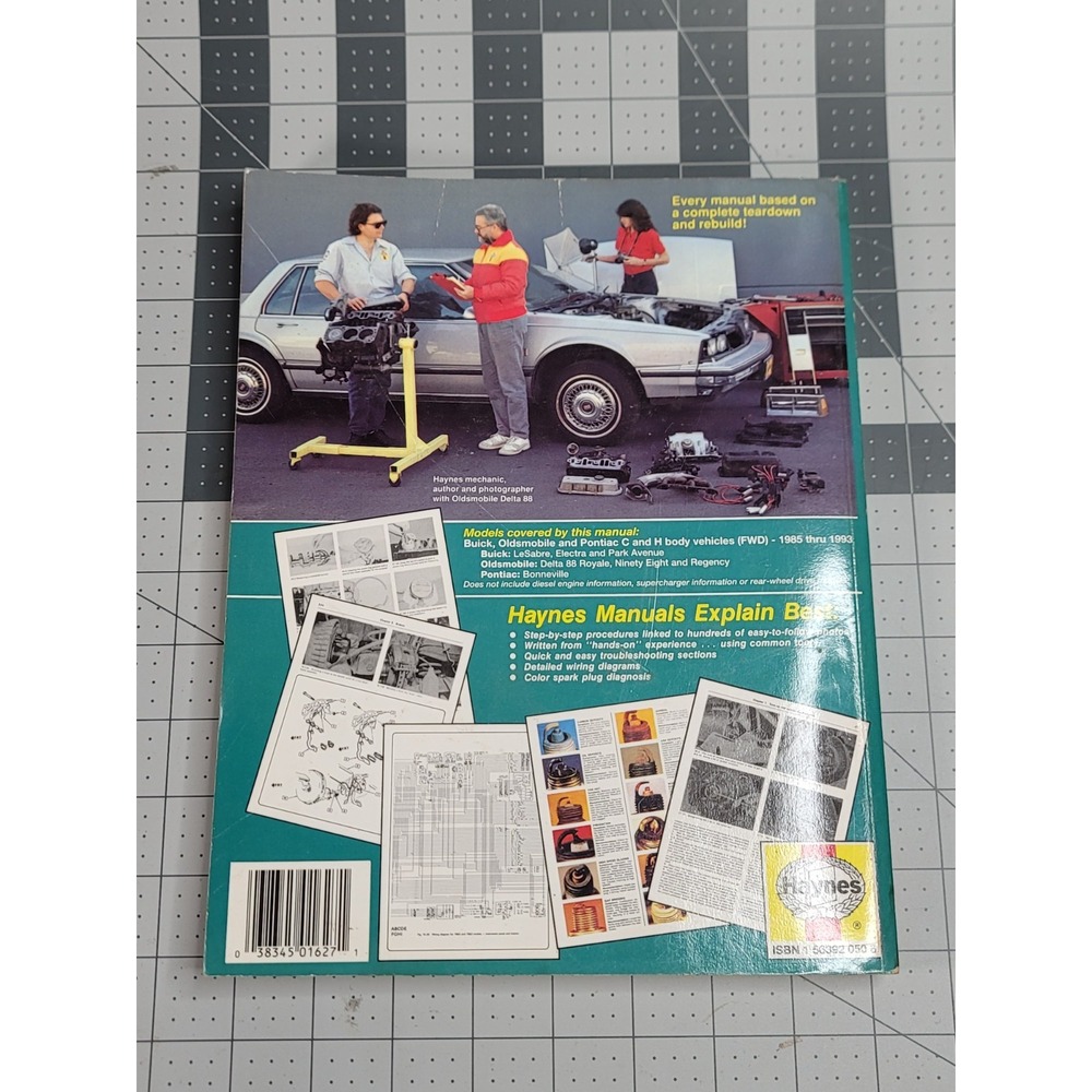 HAYNES Buick Oldsmobile Pontiac Full-Size Models 1985 - 1995 19020 Manual Fair - Picture 3 of 4